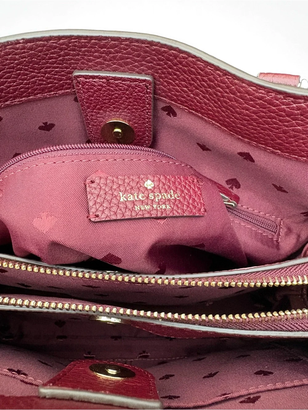 kate spade Floral Shoulder Bag - Burgundy, Pink & Cream